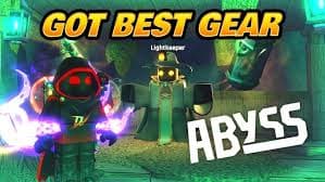 Got Best Gear in Roblox Abyss - player character with Lightkeeper equipment and top-tier gear upgrades